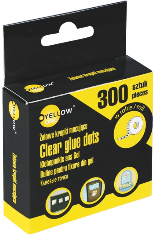 Żelowe kropki mocujące w rolce Yellow one yl-10300 | biuroweokazje.pl | Wybierz mądrze!