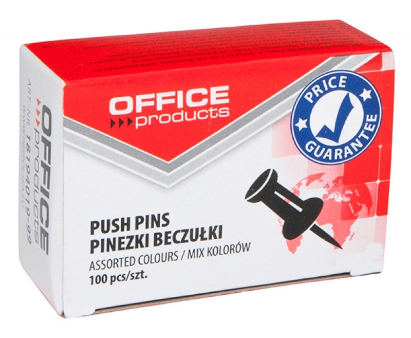Pinezki beczułki 100 sztuk mix kolorów | biuroweokazje.pl | Zamów już dziś