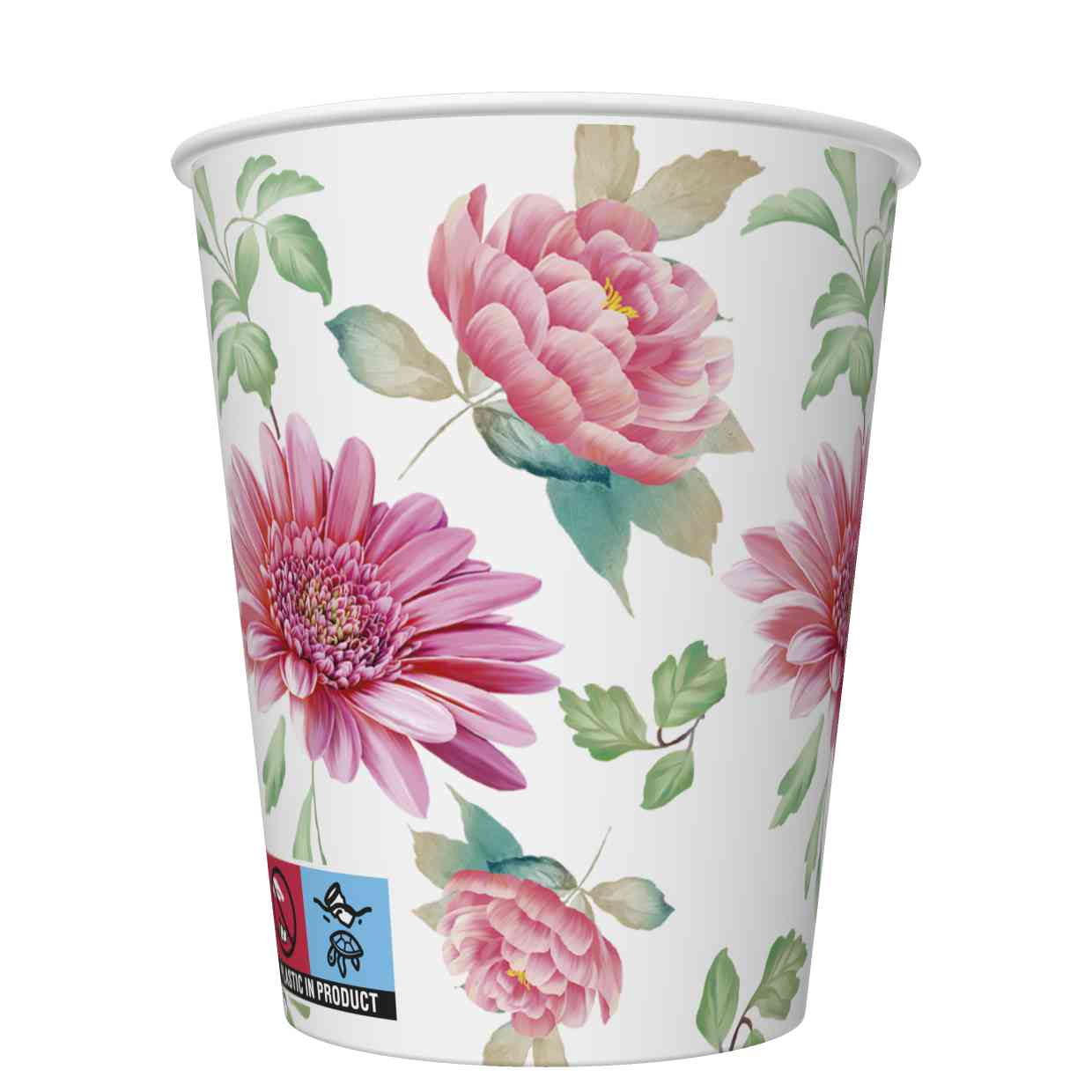 Kubki papierowe SUP Watercolour Flowers Arrangement zestaw 8 sztuk. - 250 ml O 8 x 9,1 230 | biuroweokazje.pl | Dodaj do koszyka!