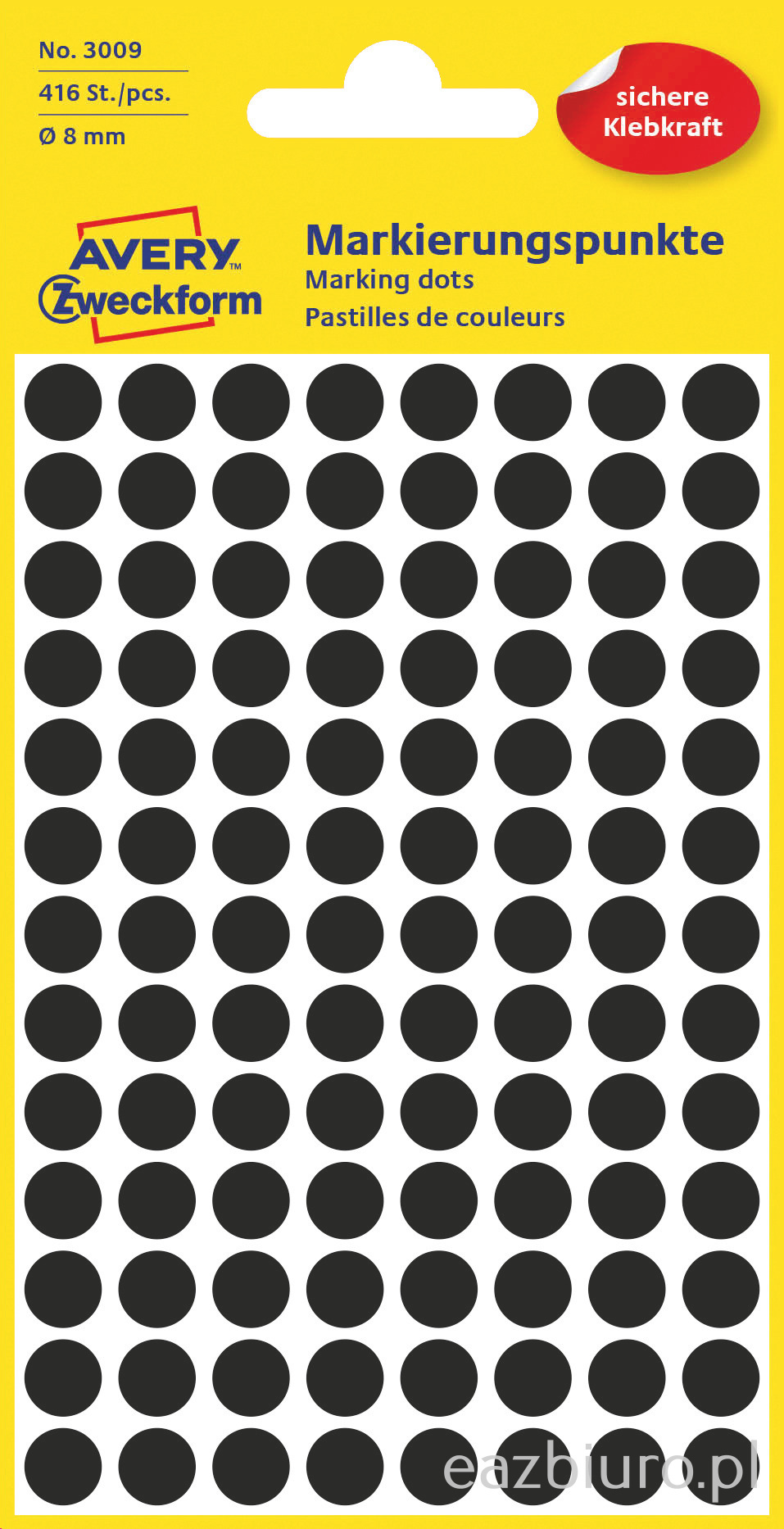 Etykiety kółeczka do zaznaczania, zf3009 czarne 8 mm | biuroweokazje.pl | Zamów już dziś!