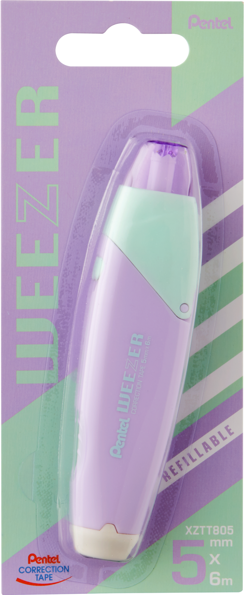 Korektor w taśmie Pentel ztt805 6 m z chowaną koncówką fioletowy | biuroweokazje.pl | Zamów już dziś!