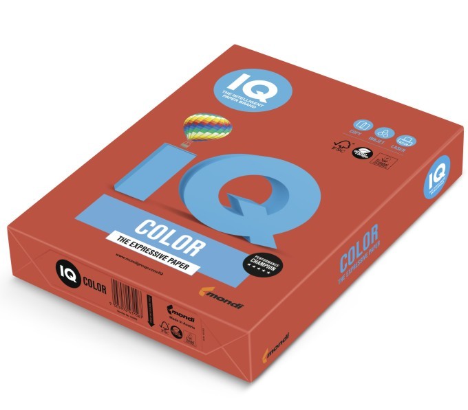 Papier ksero iq color A4 160 g czerwony co44 | biuroweokazje.pl | Kup teraz!