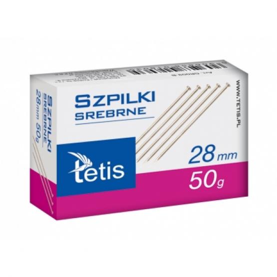 Szpilki srebrne 28 mm 50 g Tetis | biuroweokazje.pl | Kup z rabatem!