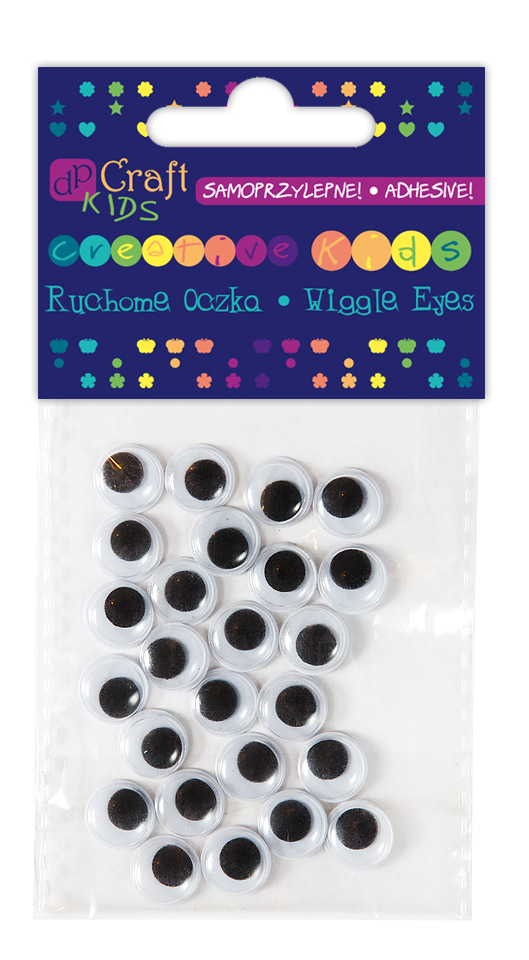 Samoprzylepne ruchome oczka 10 mm, zestaw 24 sztuk. | biuroweokazje.pl | Działaj teraz!