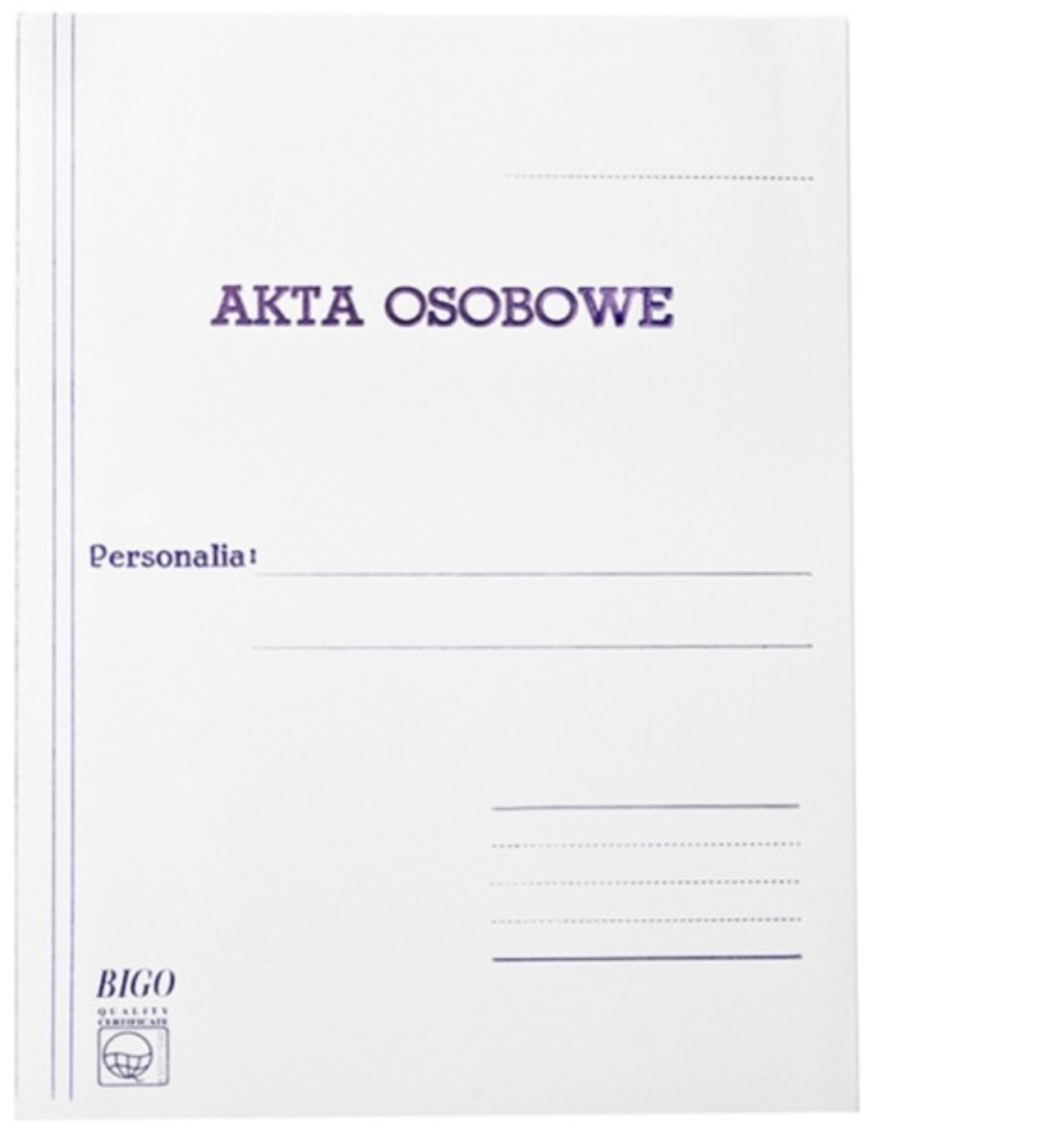 Teczka do akt osobowych harmonijkowa biała Bigo | biuroweokazje.pl | Skorzystaj dziś!