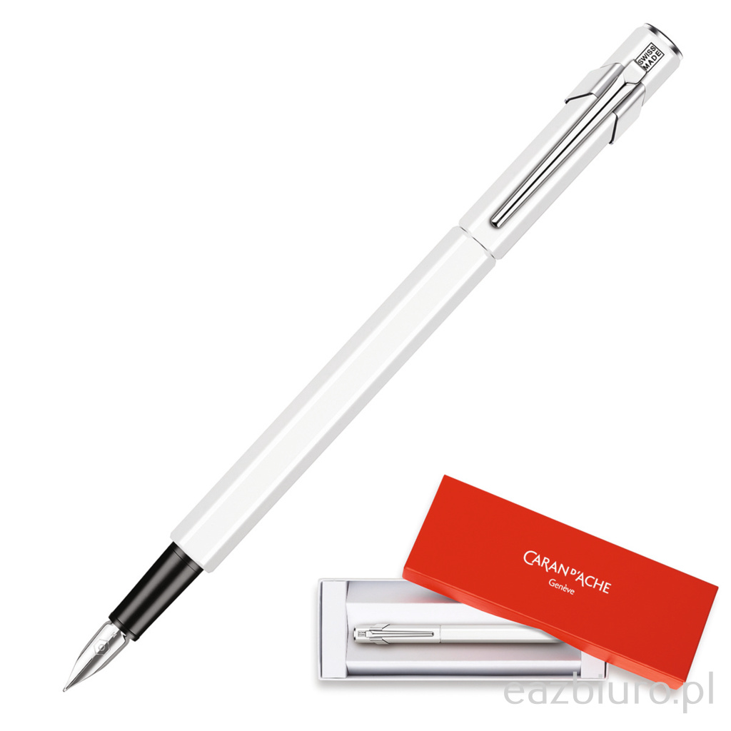 Pióro wieczne Caran d'ache 849, ef, białe | biuroweokazje.pl | Sprawdź naszą propozycję