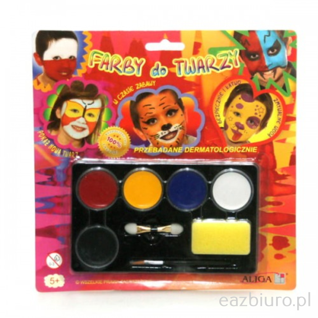 Farbki do twarzy 5 kolorów do biura | biuroweokazje.pl | Wybierz najlepsze!