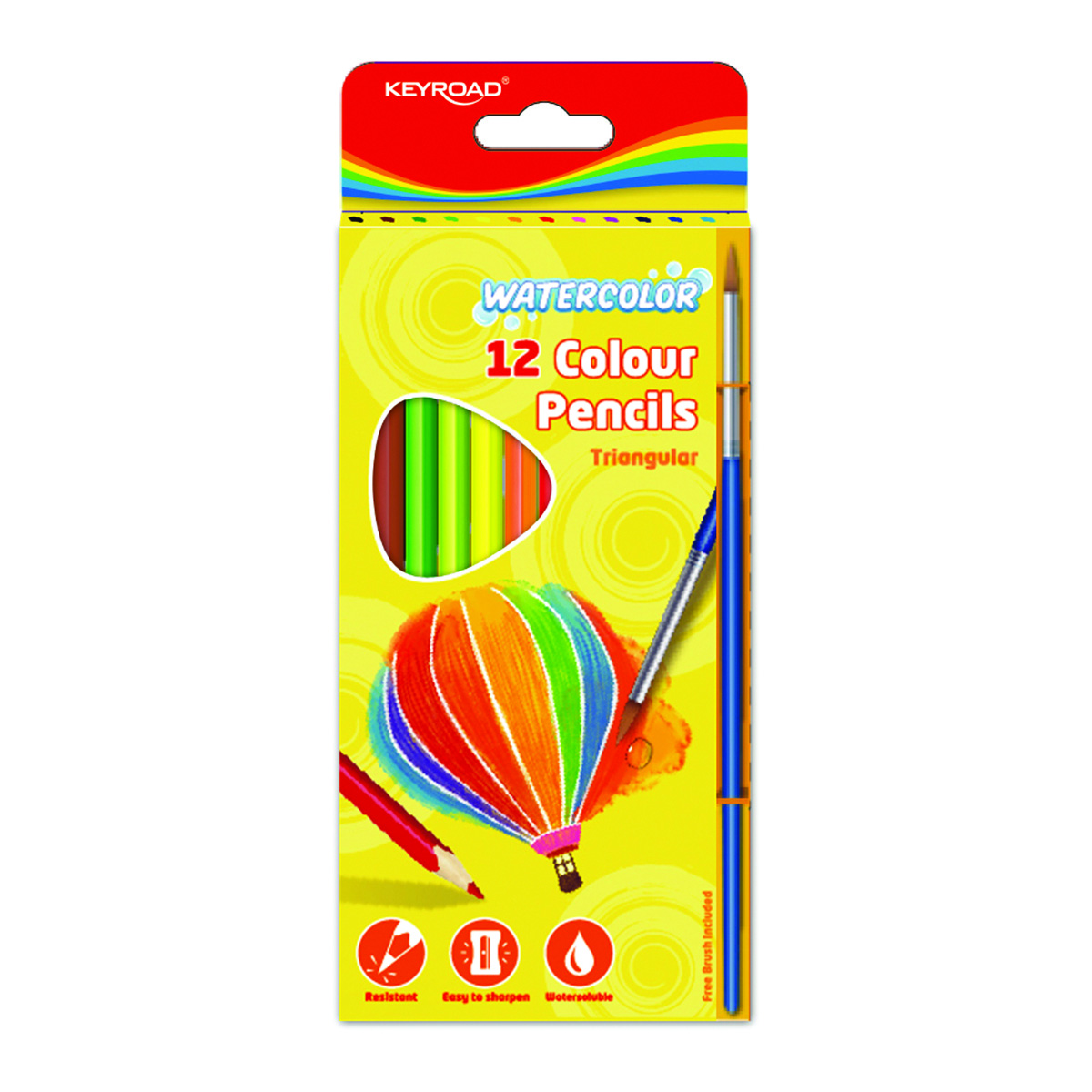 Kredki ołówkowe Keyroad, trójkątne, akwarelowe, | biuroweokazje.pl | Zyskaj więcej już dziś