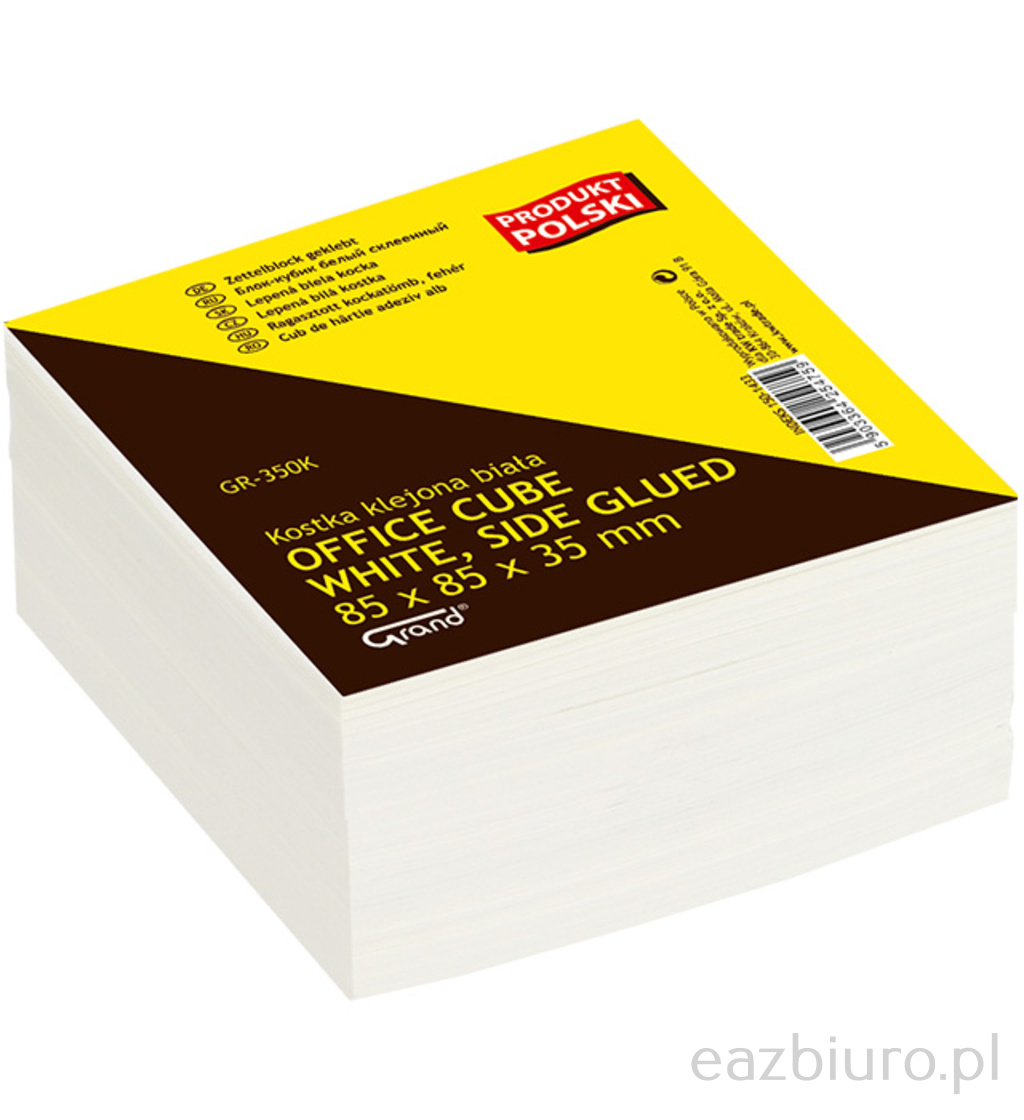 Kostka biała klejona 85x85x35 mm | biuroweokazje.pl | Skorzystaj z rabatu!