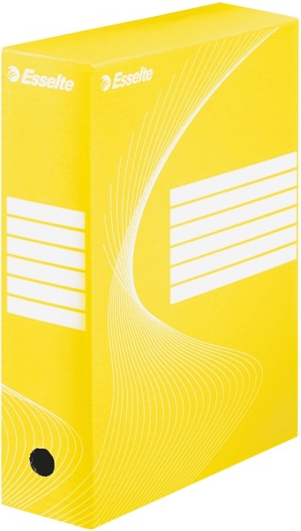 Pudełka archiwizacyjne boxy 100 mm, pojemność 1000 kartek, żółty - pojemnik do | biuroweokazje.pl | Wybierz mądrze!