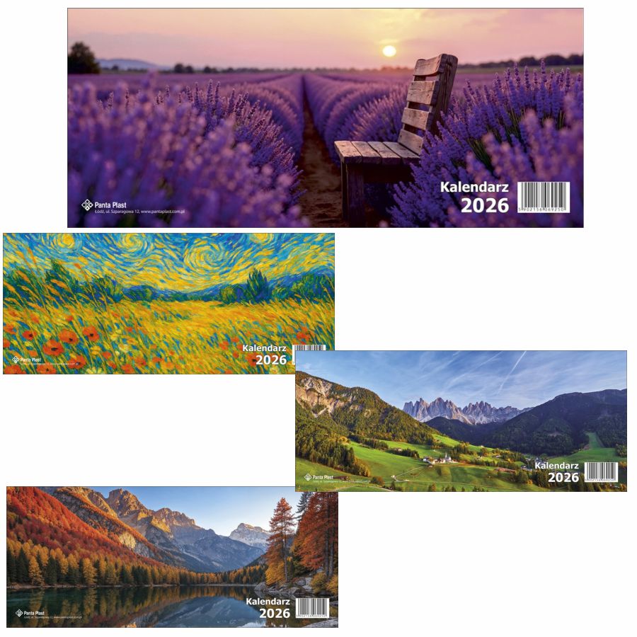 Kalendarz biurkowy poziomy 2026 -- towar sezonowy dostępny tylko do wyczerpania stanów | biuroweokazje.pl | Odbierz szybko!