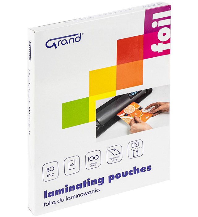 Folia do laminowania Grand A5 80 mic 100 szt | biuroweokazje.pl | Wybierz jakość premium