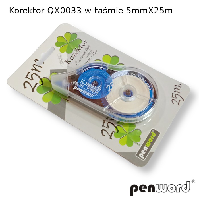 Korektor qx0033 w taśmie 5mmx25 m | biuroweokazje.pl | Działaj śmiało!