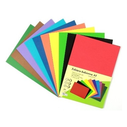 Brystol/tektura kolorowa A4 mix kol.10ark | biuroweokazje.pl | Postaw na sprawdzone rozwiązanie