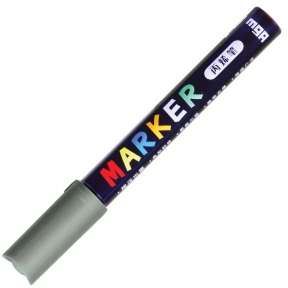Marker akrylowy mg 1-2 mm srebrny | biuroweokazje.pl | Kup online!