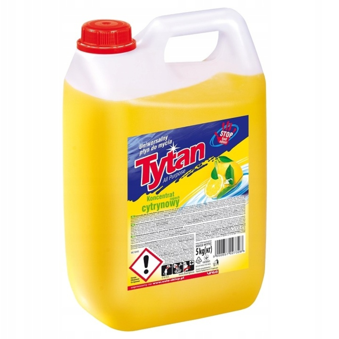 Płyn do podłóg Tytan cytrynowy 5 l | biuroweokazje.pl | Zamów bezpiecznie!