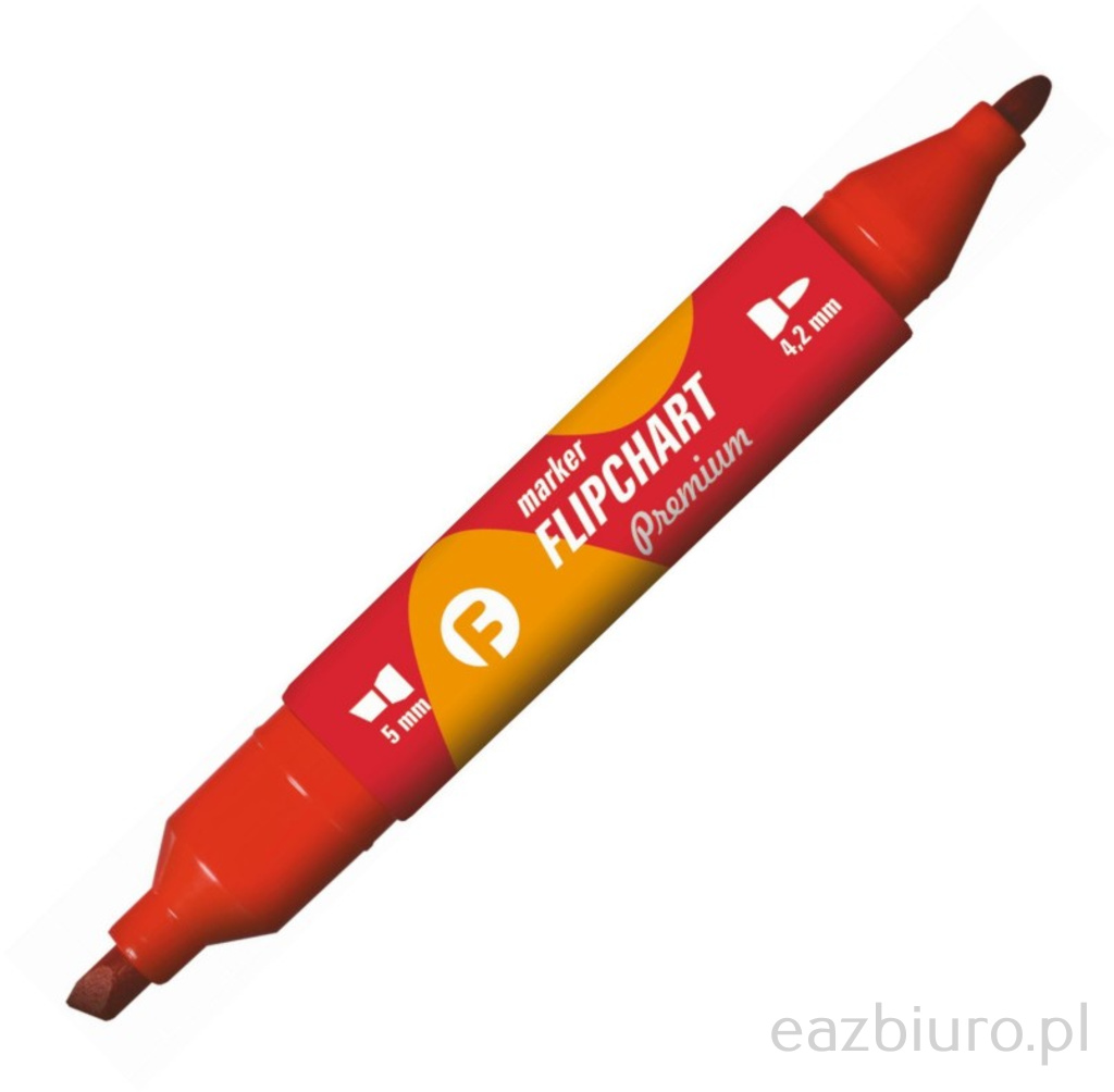 Marker Tetis km503 flipchart czerwony okrągły ścięty | biuroweokazje.pl | Kup w promocji!