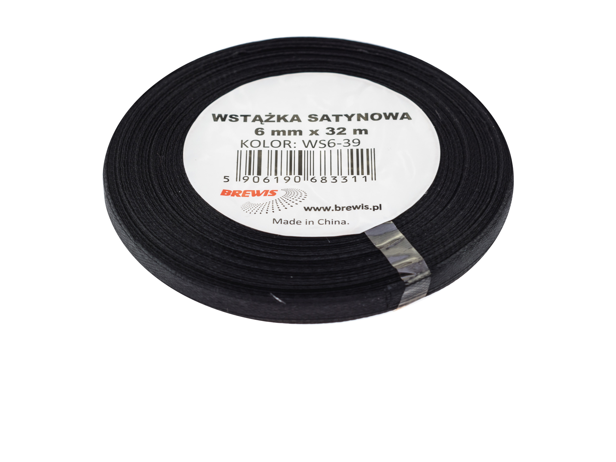 Wstążka Brewis satynowa 6 mm 32 m czarny | biuroweokazje.pl | Zamów bez zwłoki!