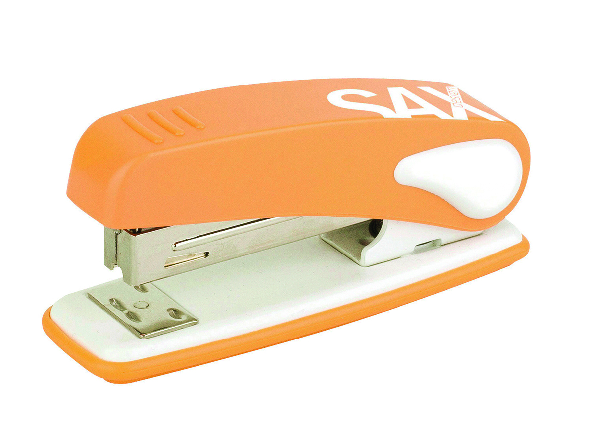 Zszywacz Sax239 design, zszywa do 25 kartek,pomarańczowy | biuroweokazje.pl | Zamów rozsądnie!