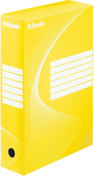 Pudełka archiwizacyjne boxy 80 mm, pojemność 800 kartek, żółty - pojemnik do archiwizacji | biuroweokazje.pl | Odbierz szybko!