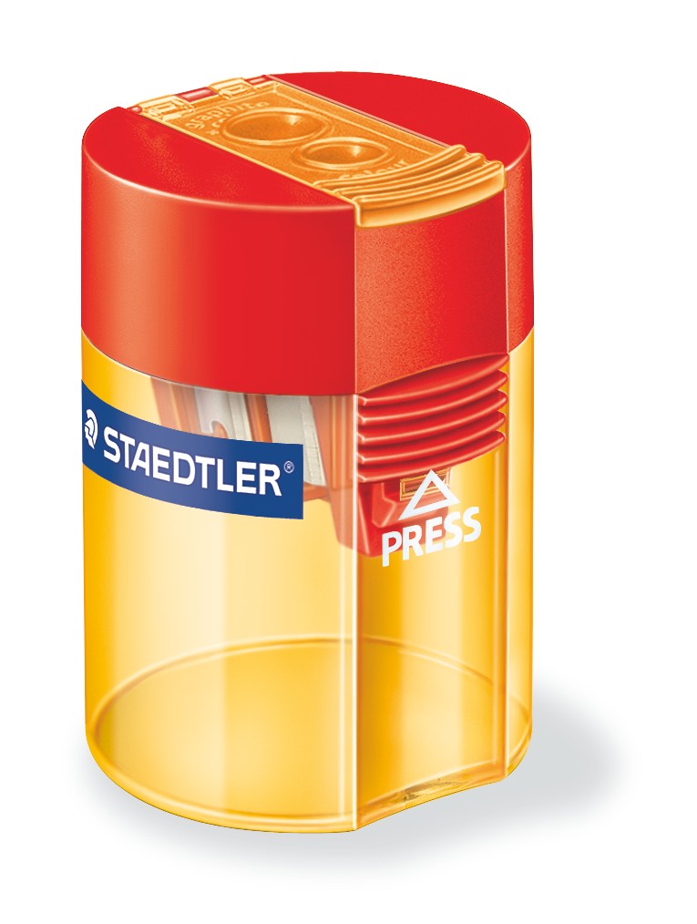 Podwójna temperówka z pojemnikiem mix kolorów | biuroweokazje.pl | Dodaj do koszyka!