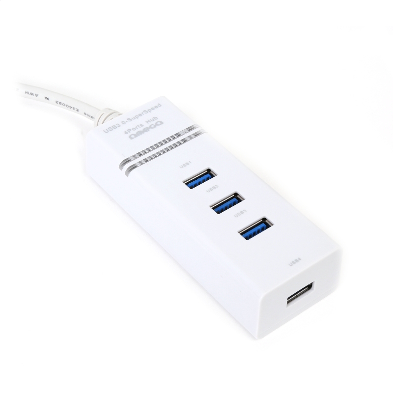 Omega usb 3.0 hub 4 port white [42463] | biuroweokazje.pl | Zamów bez czekania