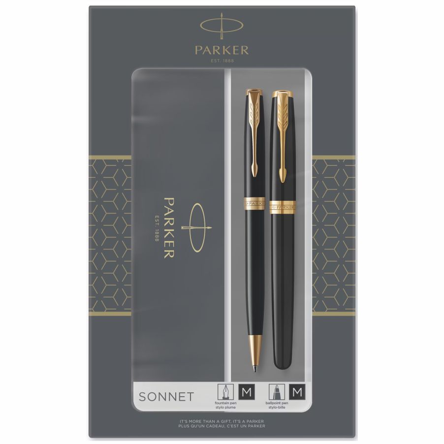 Zestaw Parker Duo pióro wieczne + długopis Urban Muted Black GT | biuroweokazje.pl | Weź najlepsze!