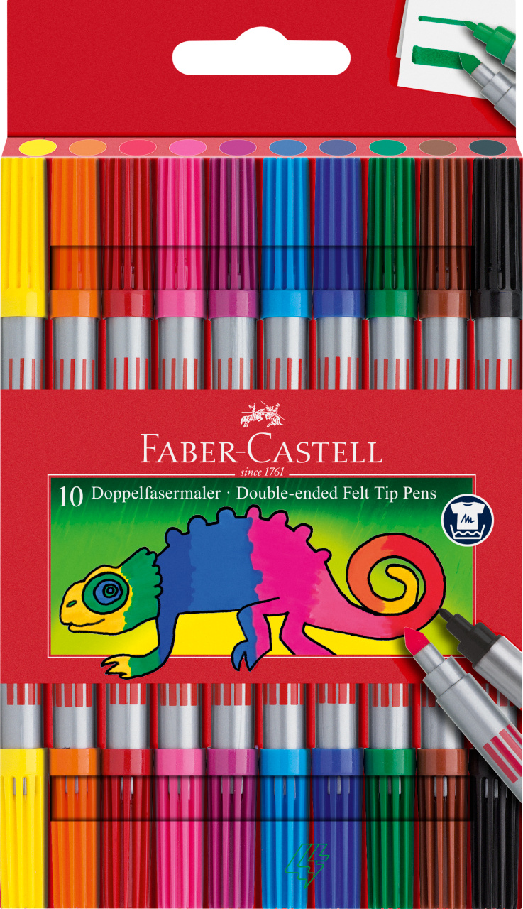 Flamastry dwustronne etui 10 kol. Faber-Castell | biuroweokazje.pl | Zyskaj więcej!