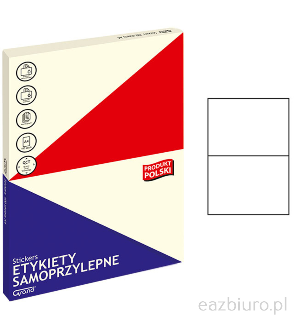 Etykiety samoprzylepne Grand 210x148 mm | biuroweokazje.pl | Postaw na jakość!