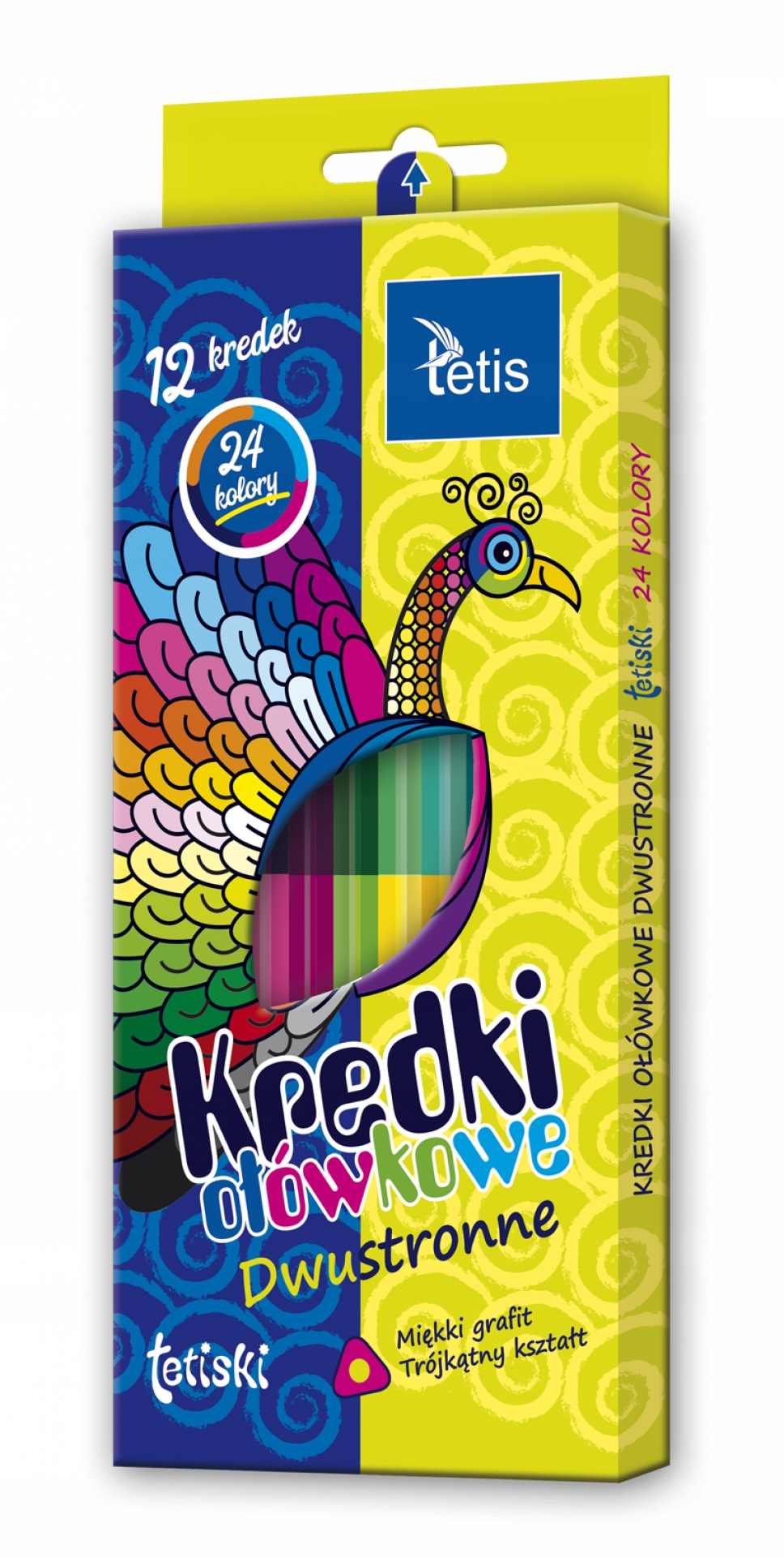 Kredki ołówkowe dwustronne zestaw 12 sztuk=24 kolory Tetiski | biuroweokazje.pl | Kup od razu!