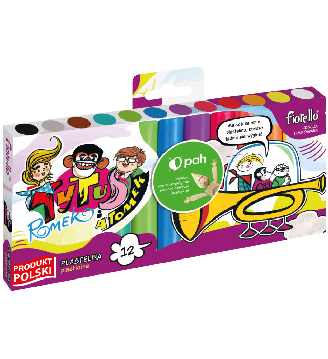 Plastelina szkolna Fiorello 12 kolorów Tytus Romek i A'Tomek | biuroweokazje.pl | Kup z dostawą!