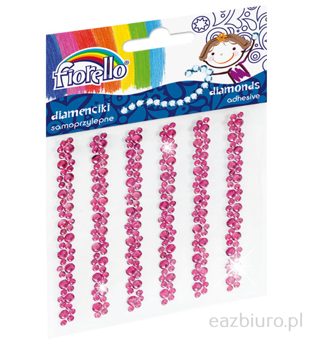 Diamenciki samoprzylepne Fiorello gr- ds05 fioletowe małe w paskach | biuroweokazje.pl | Kup teraz!