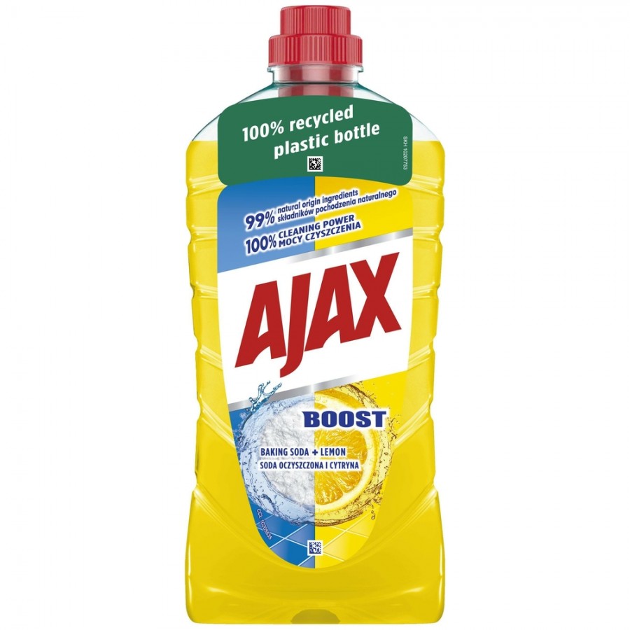 Płyn uniwersalny Ajax Boost lemon & soda 1 l | biuroweokazje.pl | Zamów szybko!