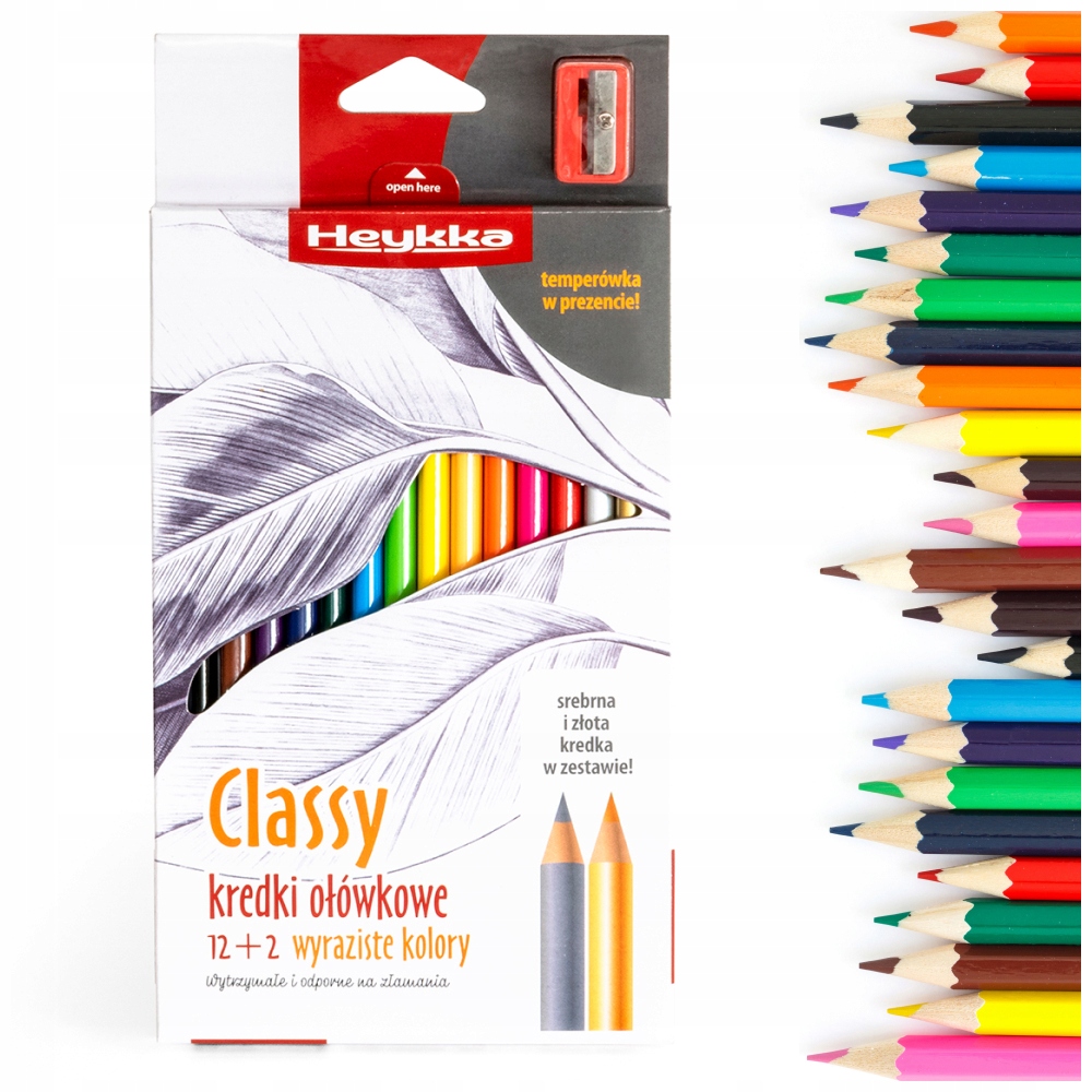 Kredki ołówkowe Heykka Classy 12+2 kolory | biuroweokazje.pl | Kup w promocji!