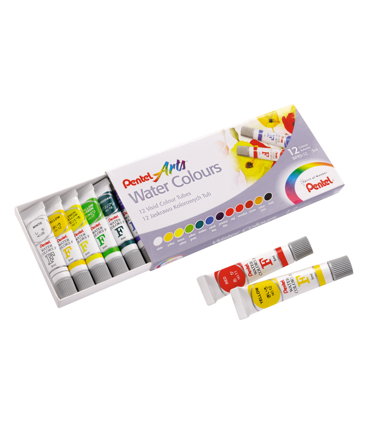 Akwarele w tubach Pentel wfrs 12 kolorów | biuroweokazje.pl | Wybierz najlepszą opcję