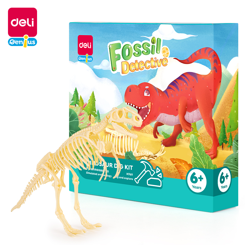 Zestaw do wykopalisk archeologicznych Deli EH769- Tyranozaur | biuroweokazje.pl | Sprawdź ofertę!