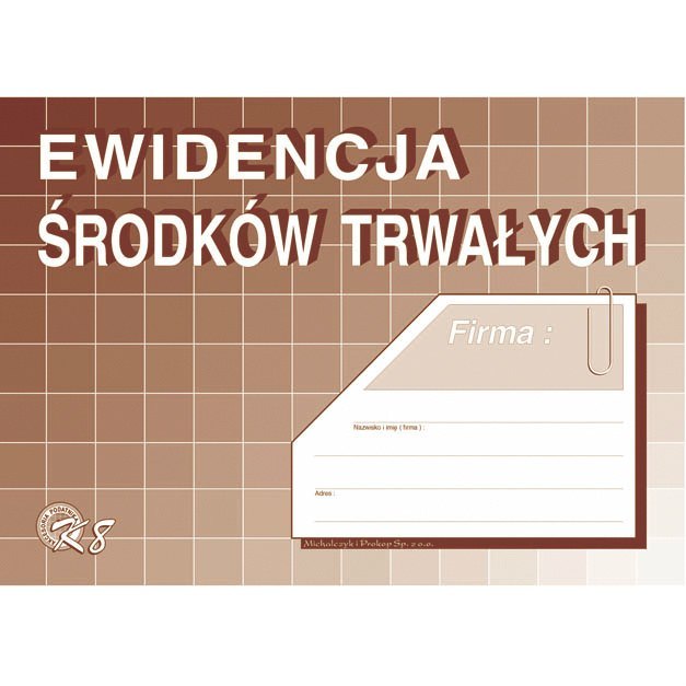 Druk ewidencja środków trwałych A5 | biuroweokazje.pl | Kup z dostawą!