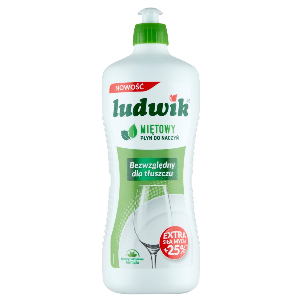 Płyn do mycia naczyń Ludwik mięta 900 ml | biuroweokazje.pl | Kup w promocji!