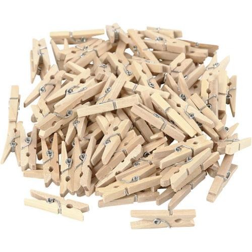 Klamerki ozdobne 3,5 cm naturalne zestaw 20 sztuk | biuroweokazje.pl | Kup pewnie!