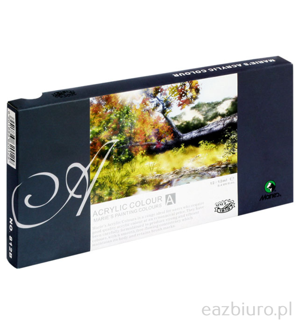 Farbki akrylowe 812b 12 kolorów maries 12 ml | biuroweokazje.pl | Wybierz mądrze!