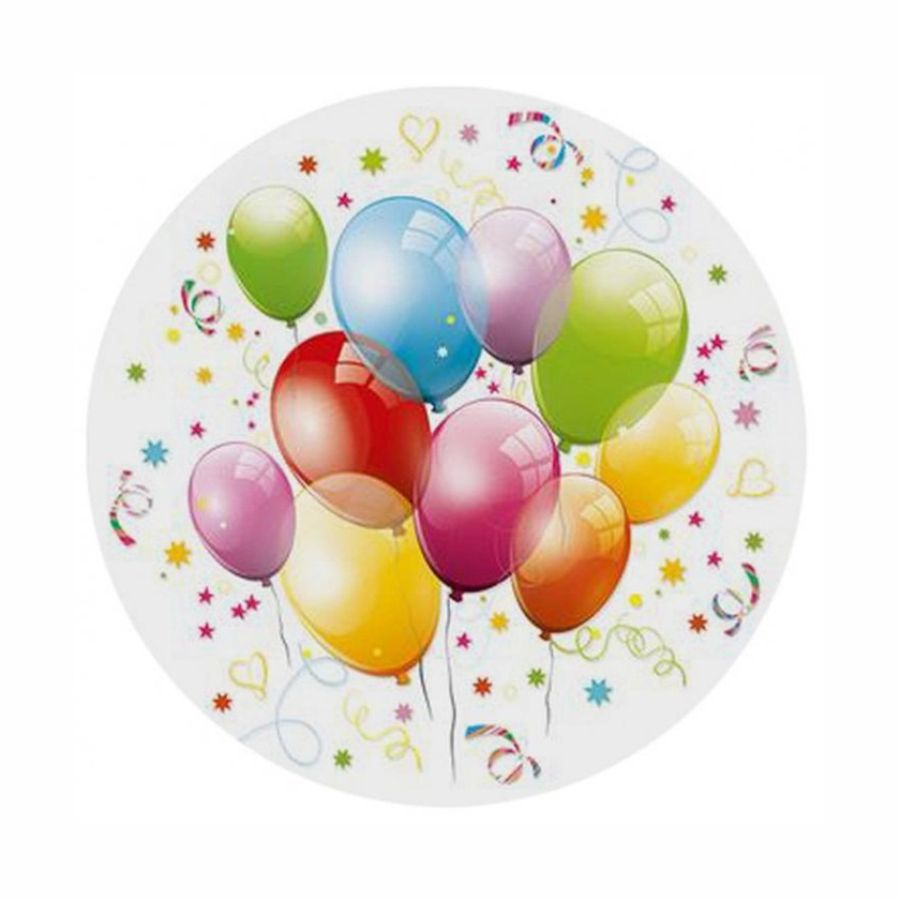 Talerzyki papierowe Birthday Balloons 18 cm zestaw 8 sztuk. | biuroweokazje.pl | Zyskaj więcej!