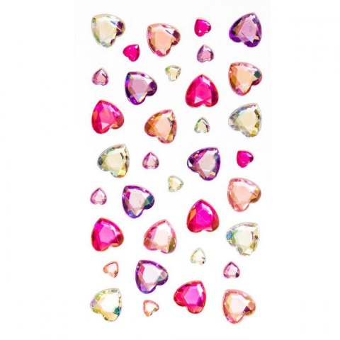 Kryształki samoprzylepne serca zestaw 35 sztuk różowe | biuroweokazje.pl | Weź zanim zniknie!