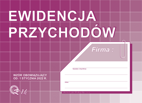 Druk ewidencja przychdów A5 dla ryczałtu | biuroweokazje.pl | Kup od razu!