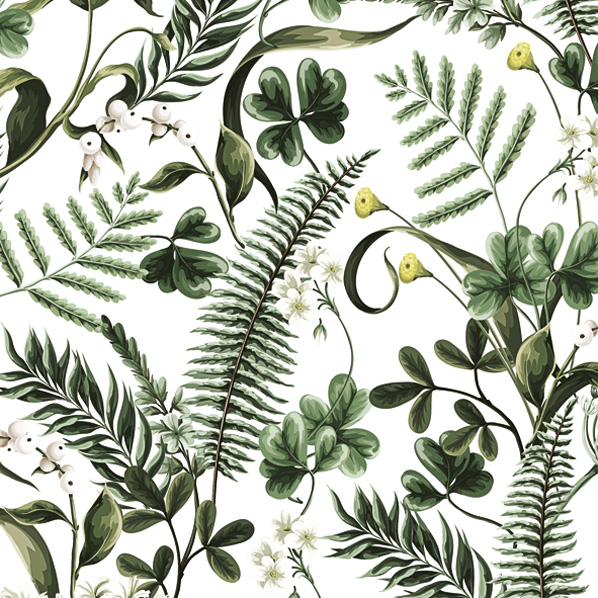 Serwetki Papierowe Ferns and Green Leaves 33 x 33 cm Daisy Lunch napkins | biuroweokazje.pl | Nie czekaj!