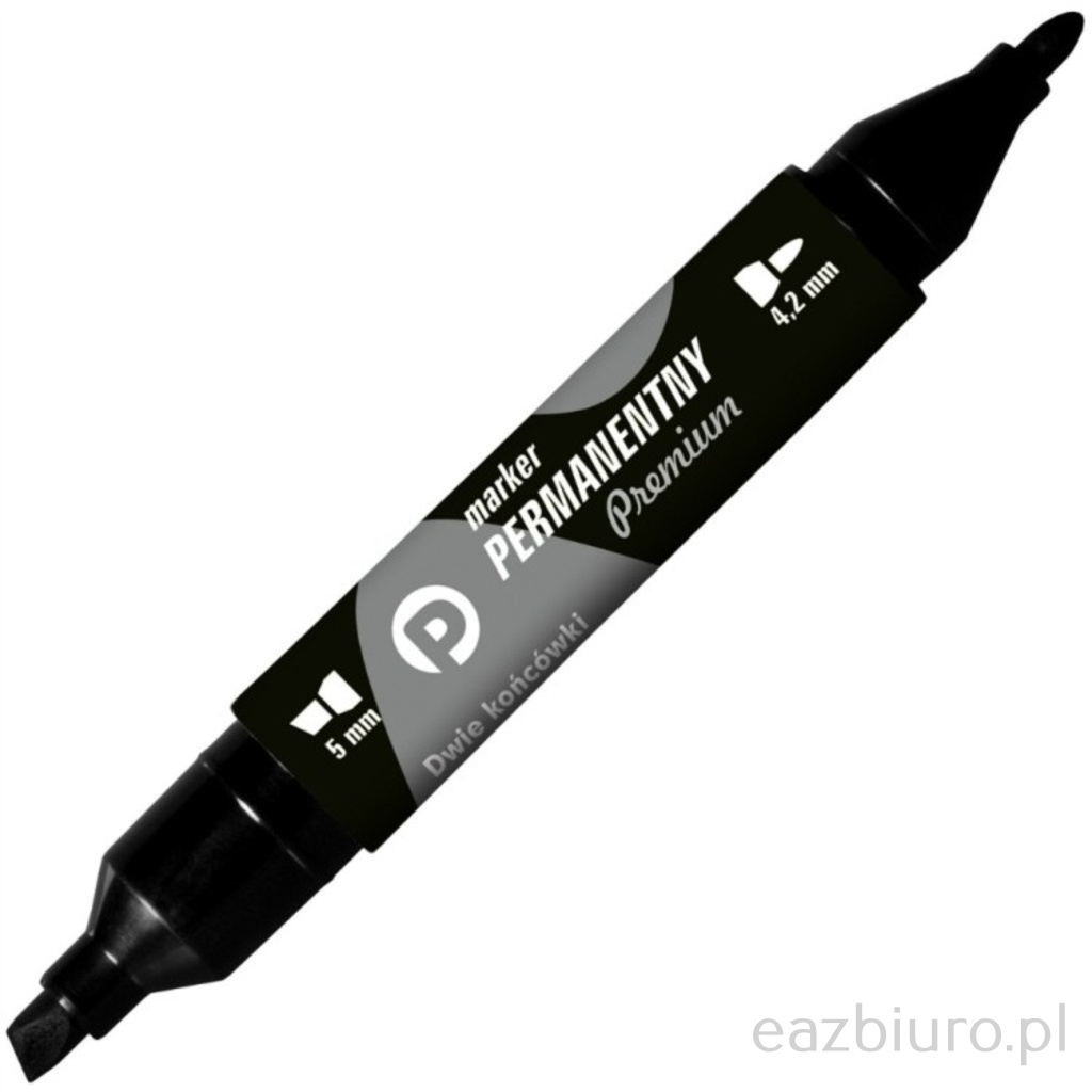 Marker Tetis km502 permanentny czarny dwustronny okrągły ścięty | biuroweokazje.pl | Wybierz hit!