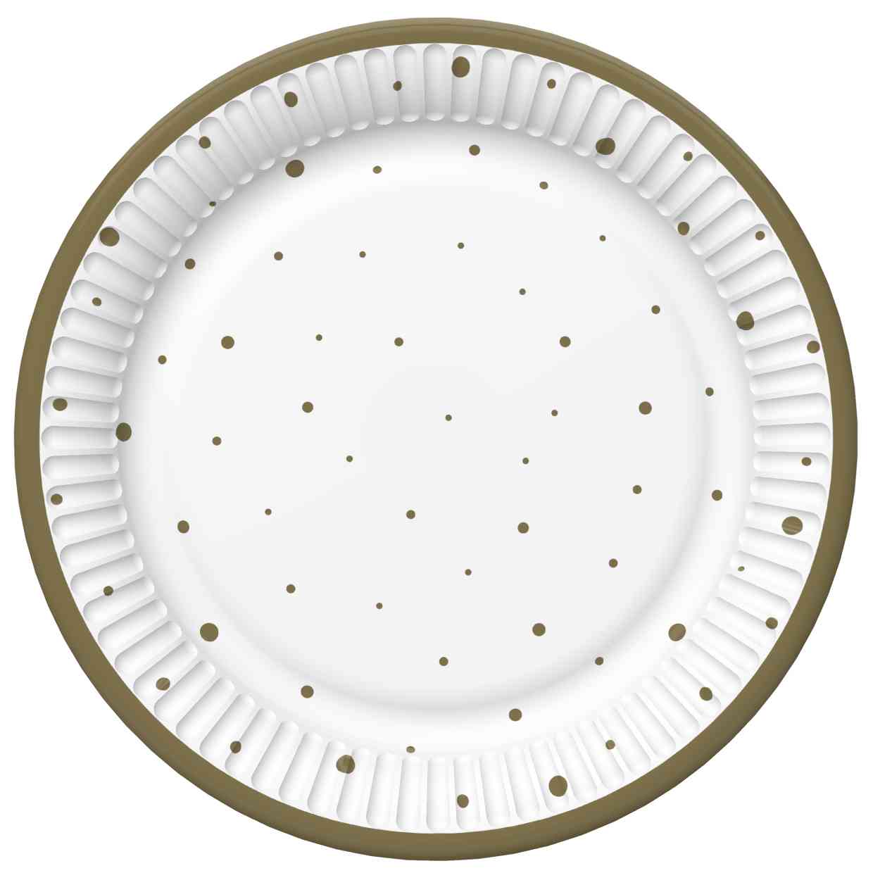 Talerzyki papierowe Ornament Gold 18 cm zestaw 8 sztuk. | biuroweokazje.pl | Kup bez wahania!