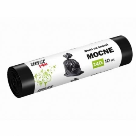 Worki na śmieci Stella ldpe mocne, 240 l zestaw 10 sztuk. | biuroweokazje.pl | Kliknij i kup!