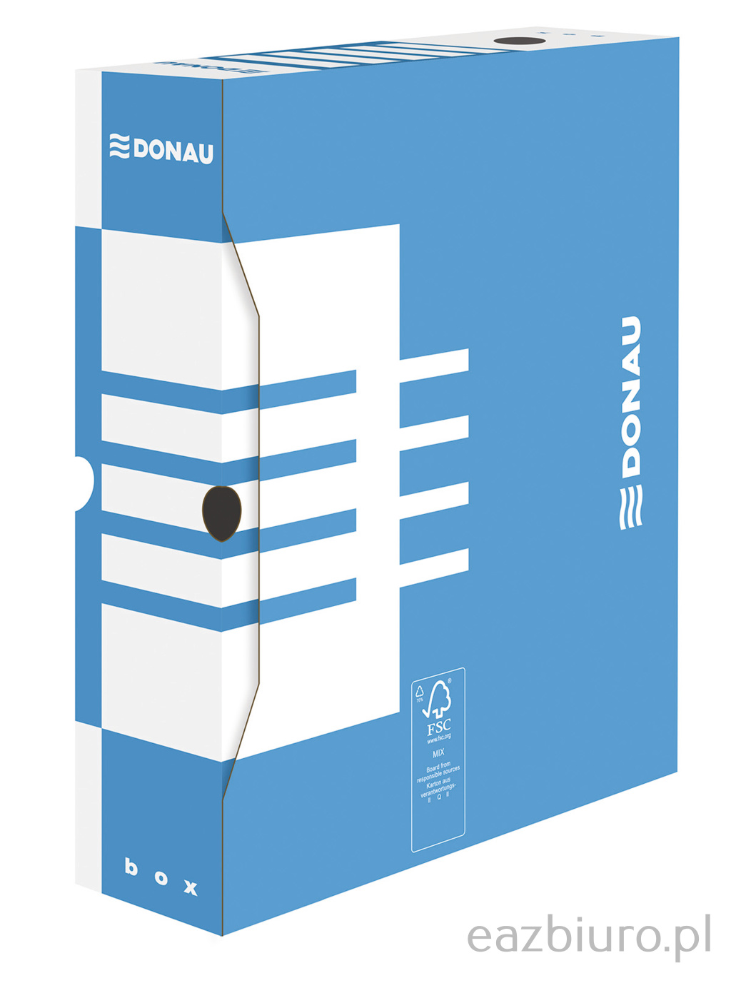 Pojemnik do archiwizacji Donau niebieski 8 cm | biuroweokazje.pl | Kup sprytnie!