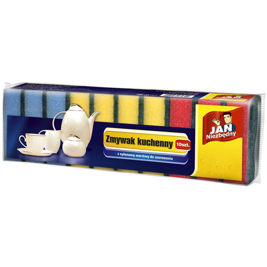Gąbka zmywak kuchenny Jan Niezbędny zestaw 10 sztuk. | biuroweokazje.pl | Kup skutecznie!