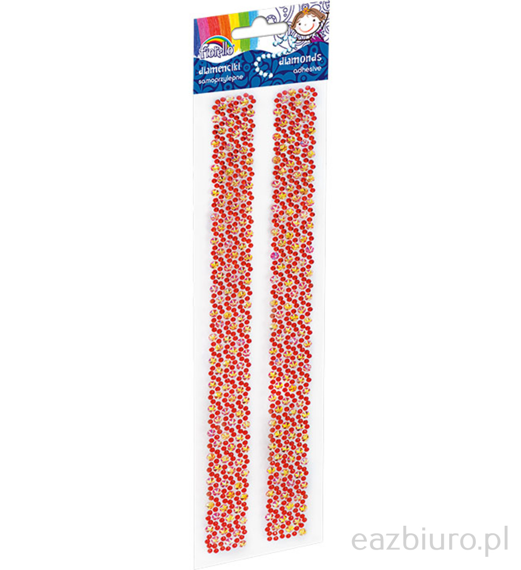 Diamenciki samoprzylepne Fiorello gr- ds081-6 czerwono-złote | biuroweokazje.pl | Kliknij i kup!